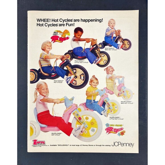 JC Penney Hot Cycle (Hot Wheels) "Children Riding Cycles!" Vintage Print Ad 1979 - Picture 3 of 3